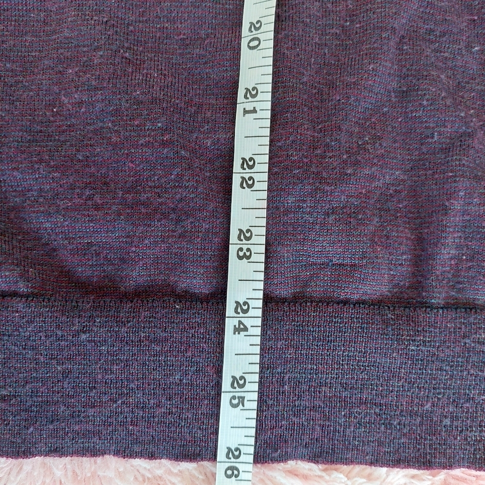 Ibex Purple Vneck Longsleeve Merino Wool Blend Sweater Size Large - Picture 9 of 10